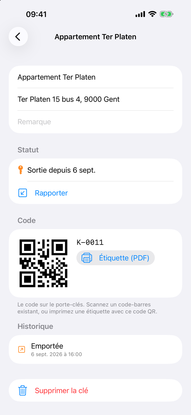 Détail d’une clé