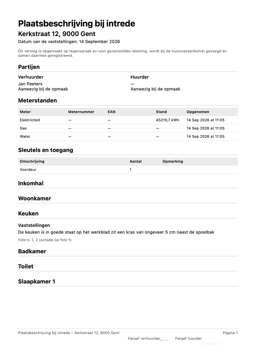 De eerste pagina van een plaatsbeschrijving