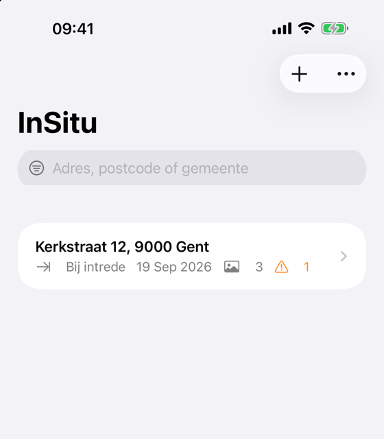 Schermafbeelding van InSitu: 1. Een verslag starten