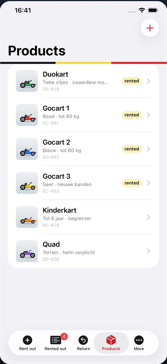 Your own product list