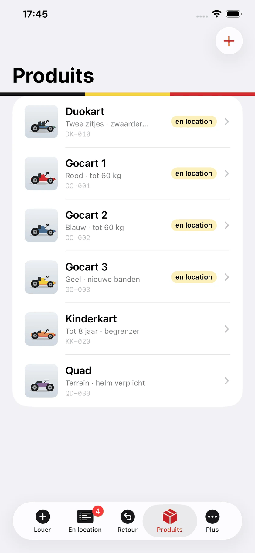 Votre propre liste de produits